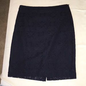 Navy Blue Lace Skirt